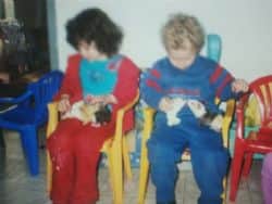 ילדים מלטפים ומאכילים שרקן , קביה , חזיר ים